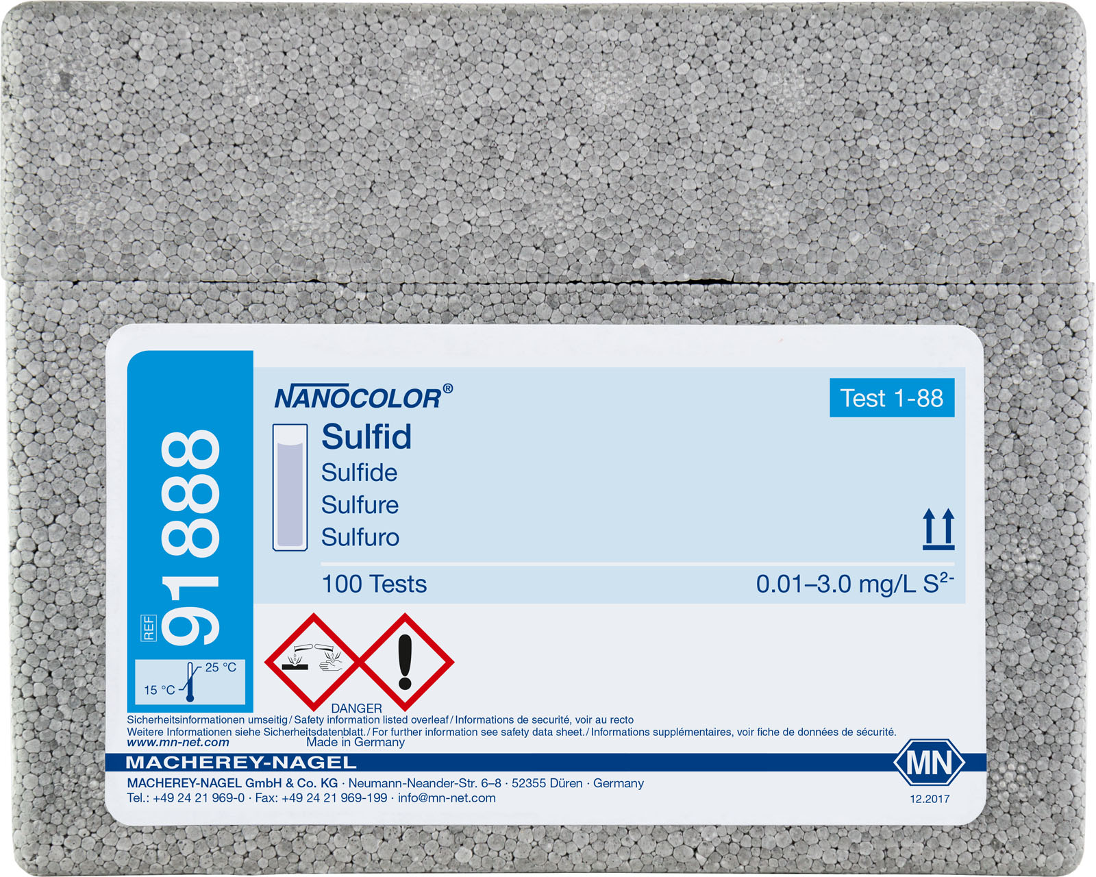 NANOCOLOR standard test Sulfide til max. 250 analyser
