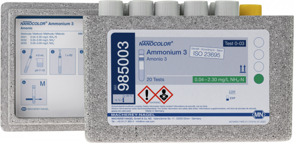 NANO Ammonium 3 0.04-2.30 mg/l NH4N