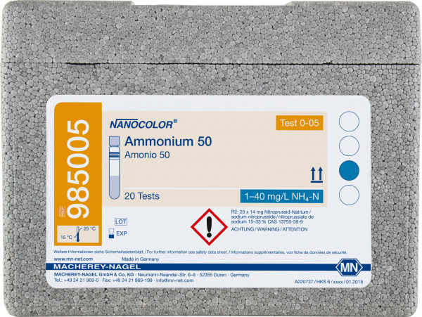 NANO Ammonium 50 1-40.0 mg/l NH4N