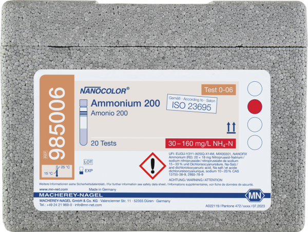NANO Ammonium 200 30-160.0 mg/l NH4N