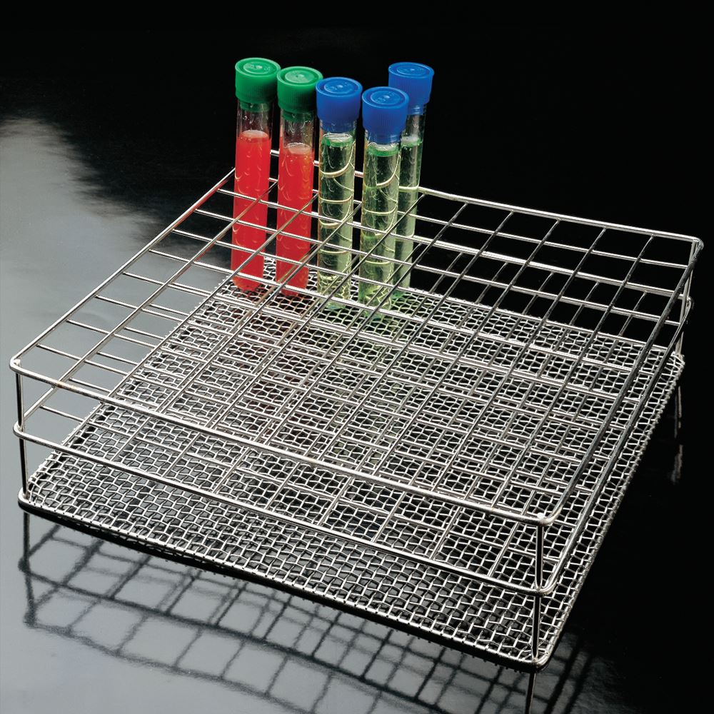 Rack stainless steel for 48 pcs. 18 mm ø test tubes 165 x 125 x...