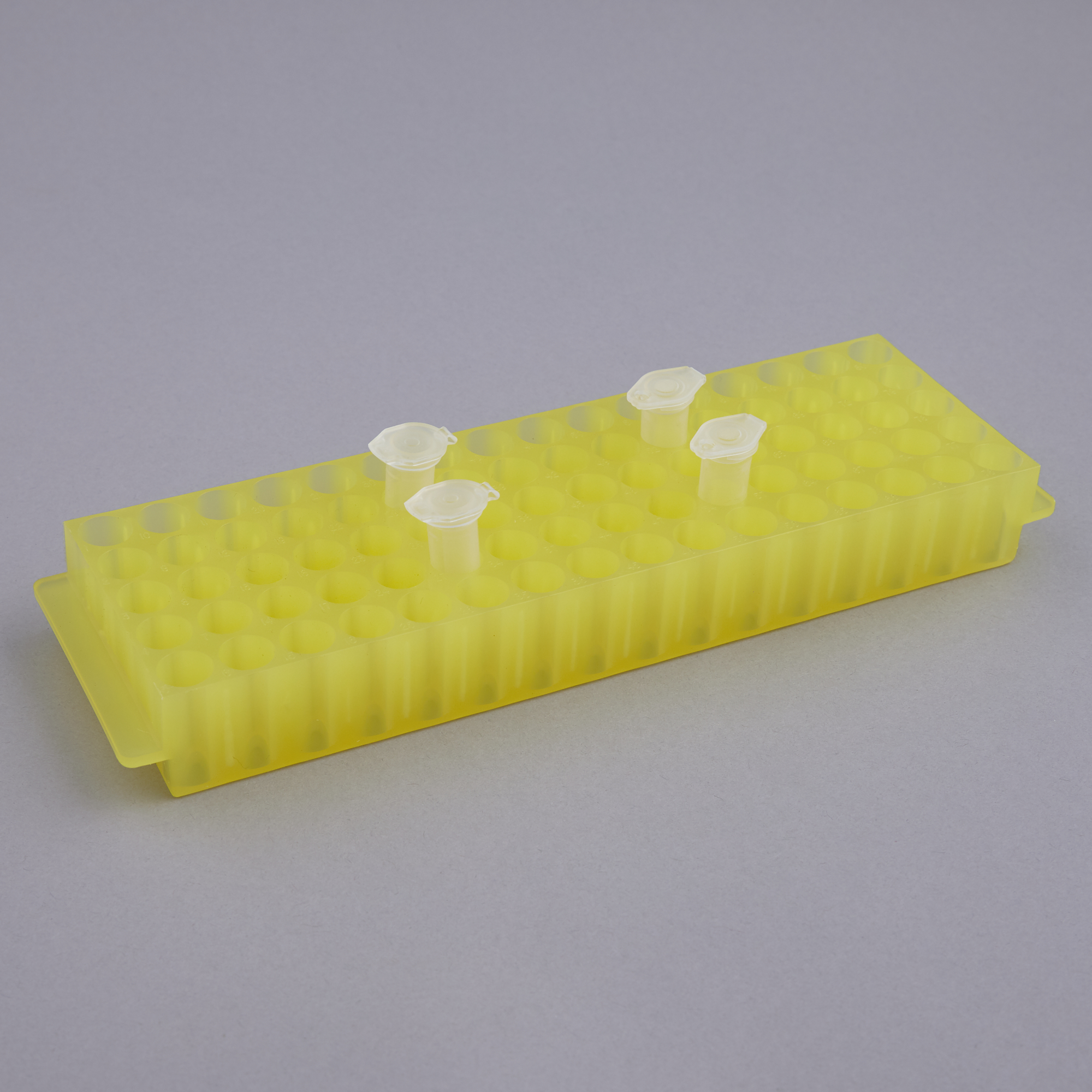 80 well racks yellow  225 x 65 x 27 mm