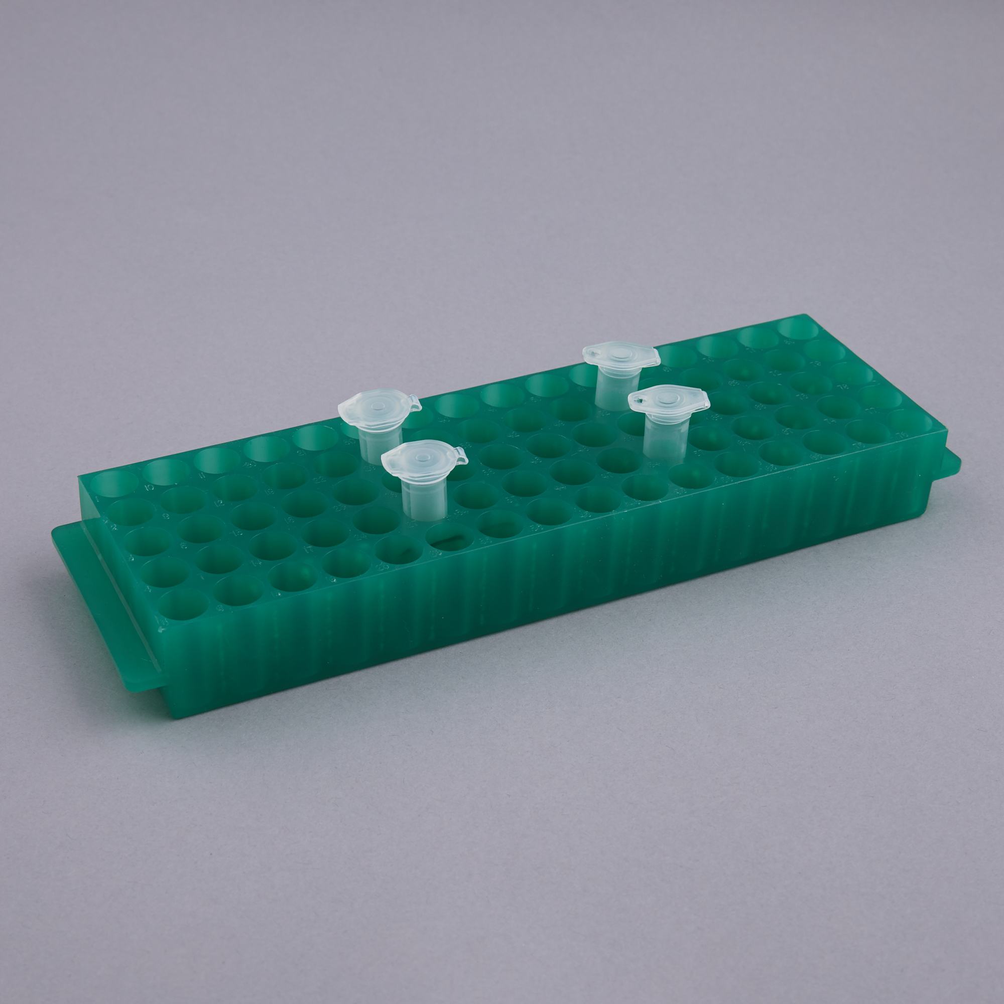 microtube rack green 80  225 x 65 x 27 mm