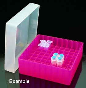 Box PP for 81 pcs. micro tubes - red