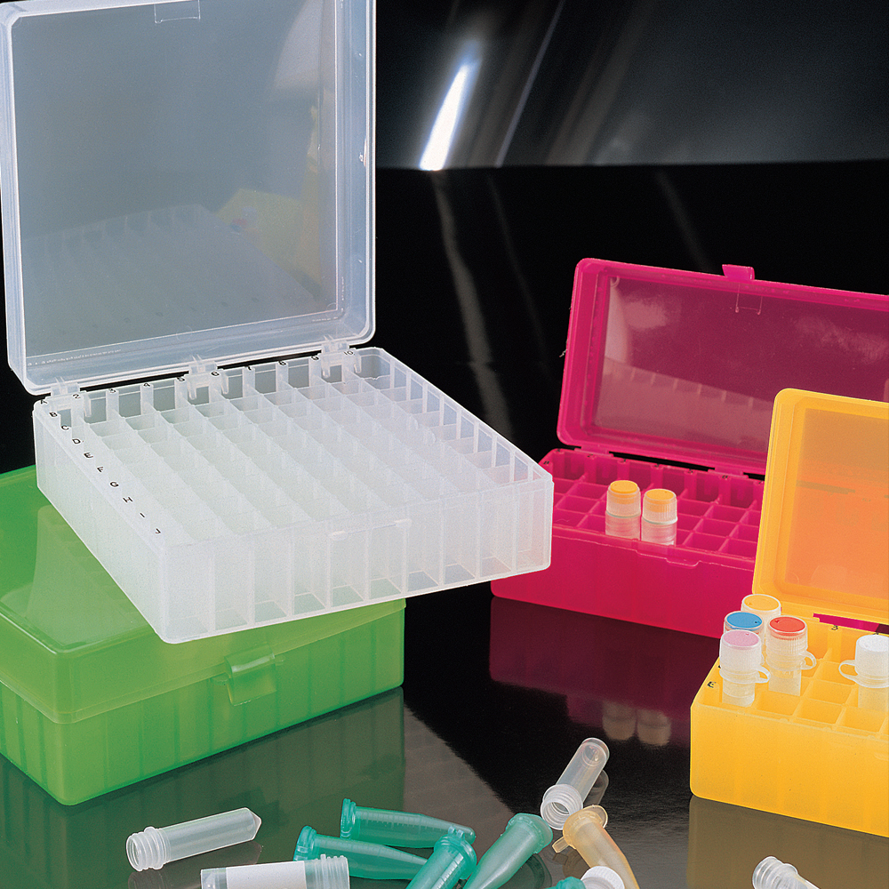 Box for storage neon yellow. for 50 pcs. 1.5 ml. 2.0 ml micro tu...