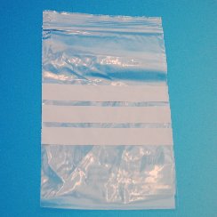Zip-lock bag 120 x 180 mm with white writing area
