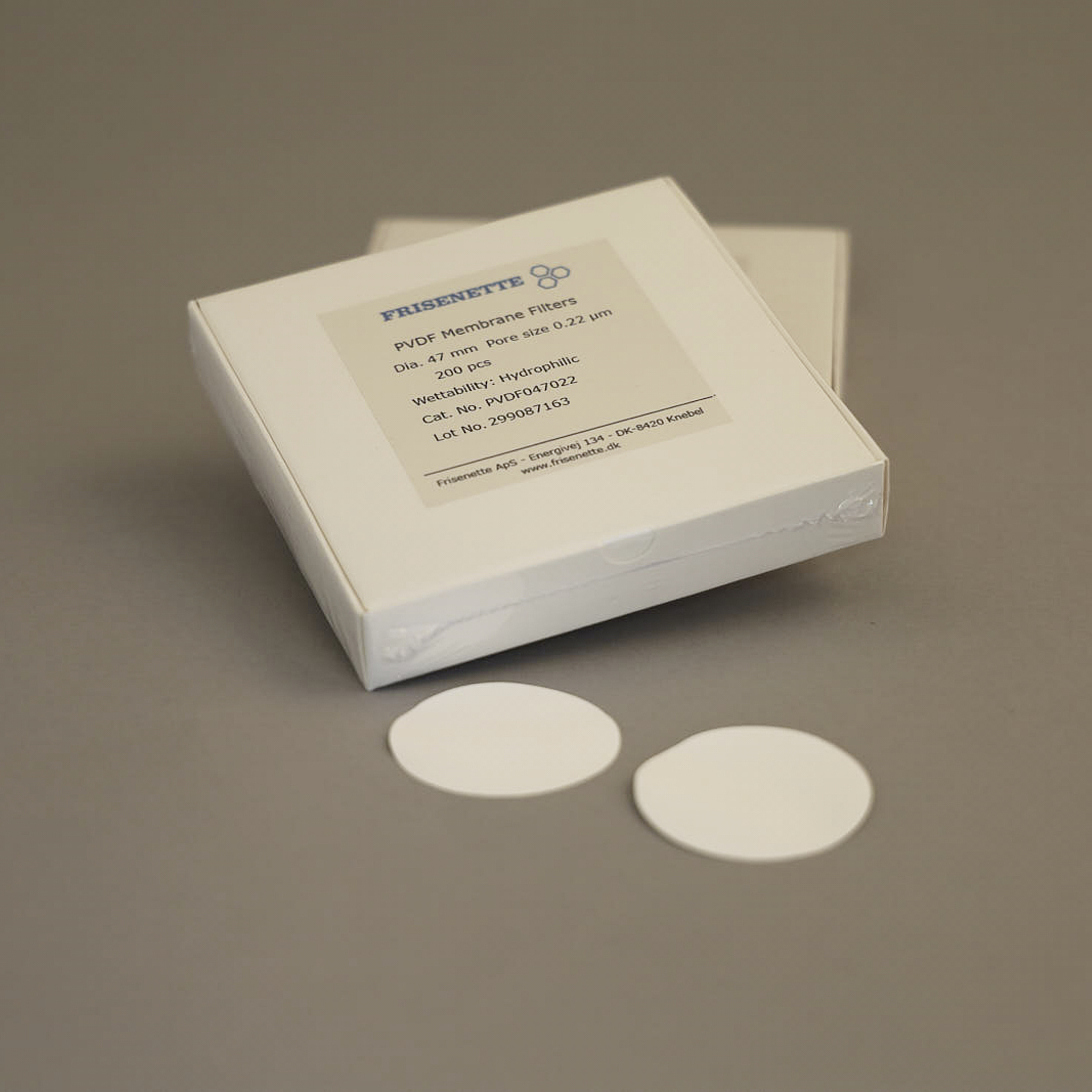 Membrane Filter PVDF 0.22 µm 47 mm white  hydrophilic