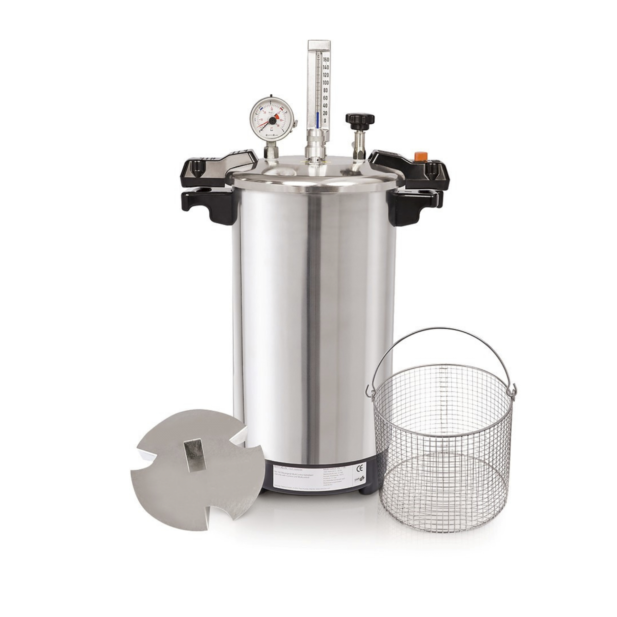 Benchtop steam steriliser CertoClav, EL 12L, 125/140°C with 1.4/...